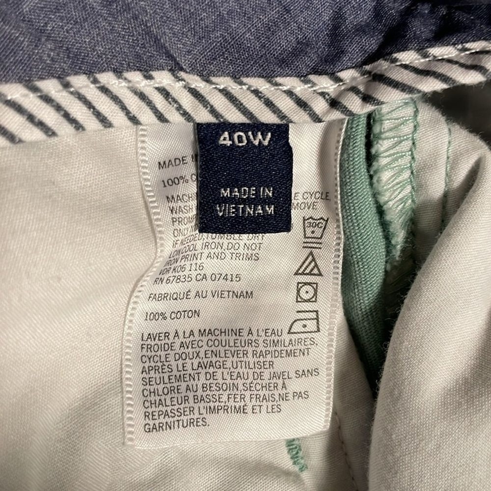 Nautica The Deck Short Sage Green Cotton Chino Shorts Size Men's 41W - Picture 7 of 8